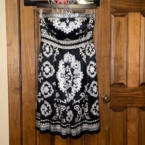 White House Black Market - Strapless Dress Black/White Size 4. Like new
